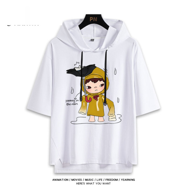 Hirono小野 連帽短袖T恤-CASEZONE