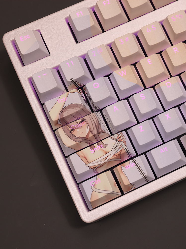 勝利女神nikke紅蓮透光RGB108鍵標準配列衛星軸鍵帽-CASEZONE