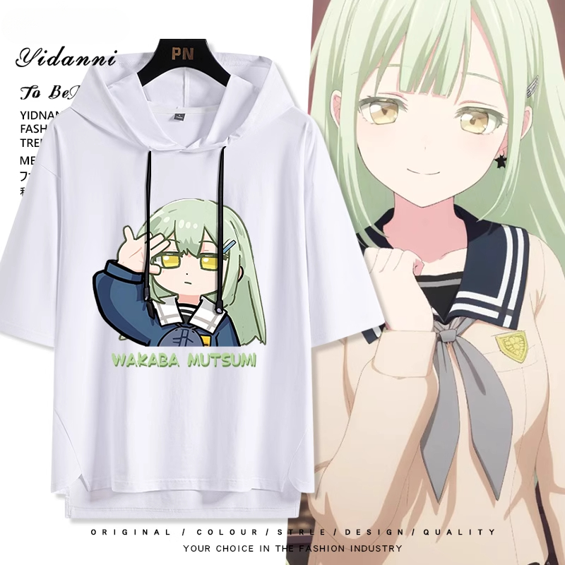 BanG Dream! Ave Mujica 若葉睦 連帽短袖T恤-ZUIHANG SHOP
