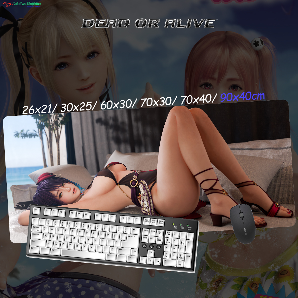 生死格鬥系列 超大鎖邊主題桌墊 布質滑鼠墊