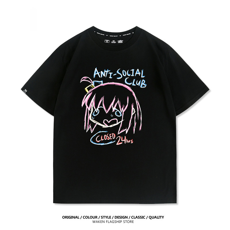 孤獨搖滾 後藤一里 印花短袖T恤-CASEZONE