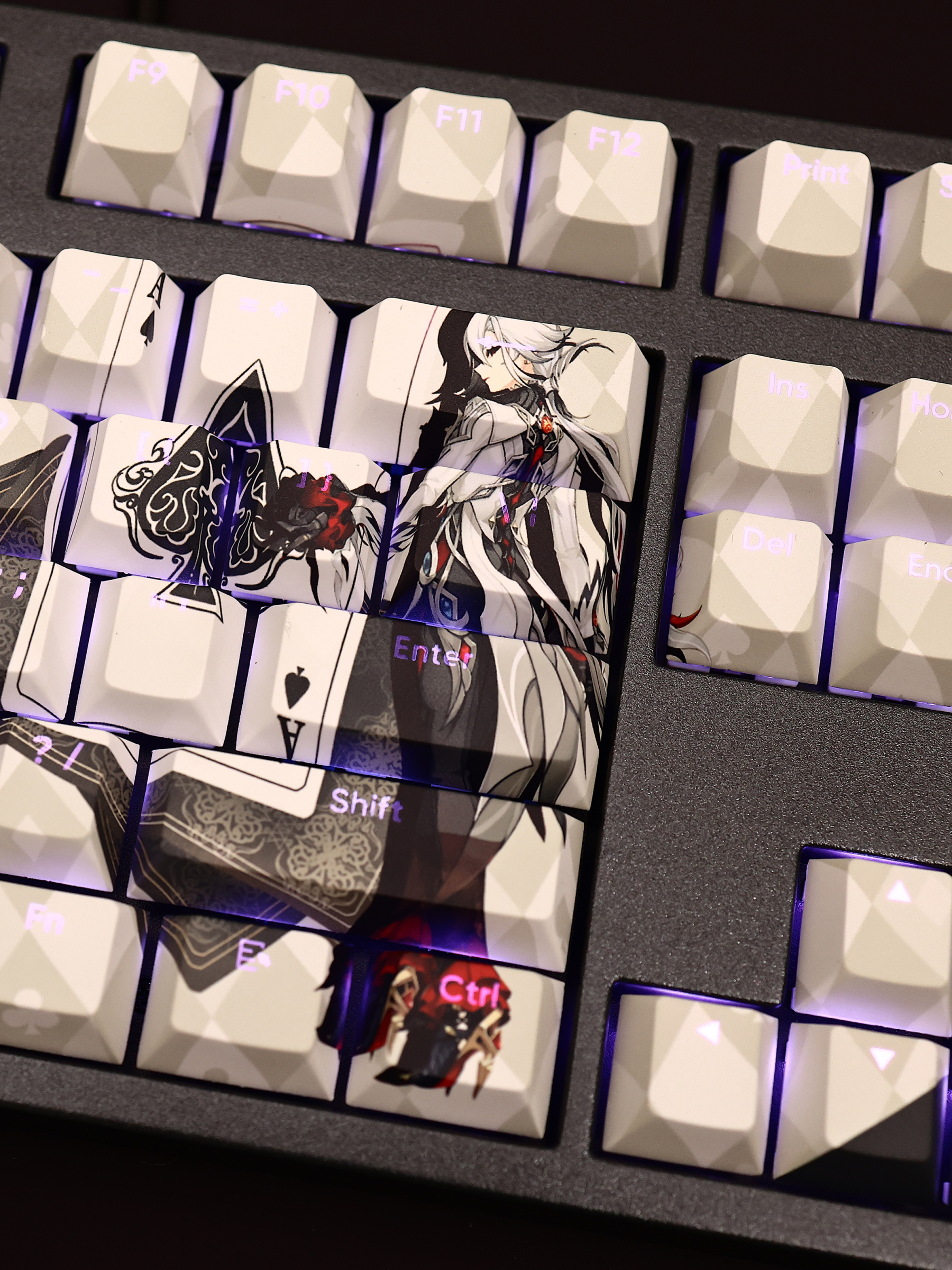 阿蕾奇諾透光RGB108鍵標準配列衛星軸鍵帽-CASEZONE