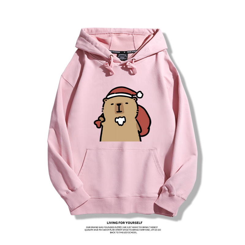 卡皮巴拉聖誕新款 親子情侶男女款連帽衛衣-CASEZONE