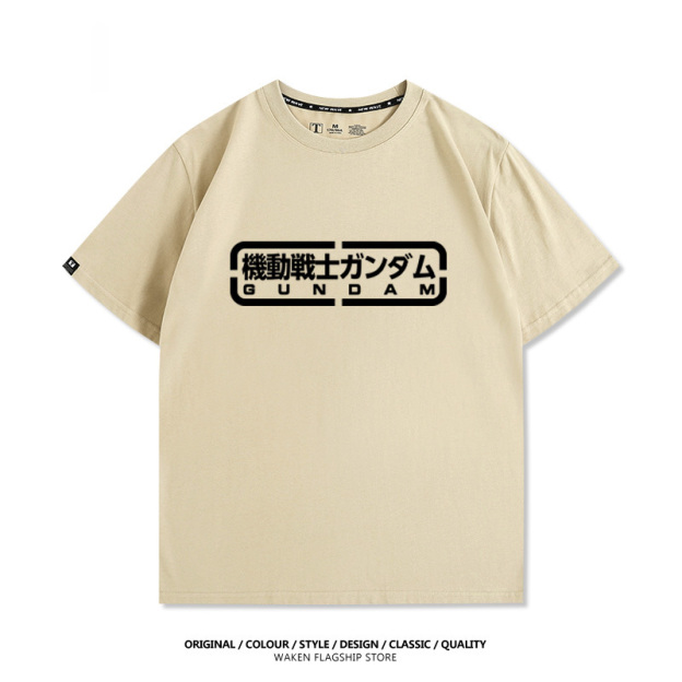 機動戰士鋼彈潮牌 印花短袖T恤-CASEZONE