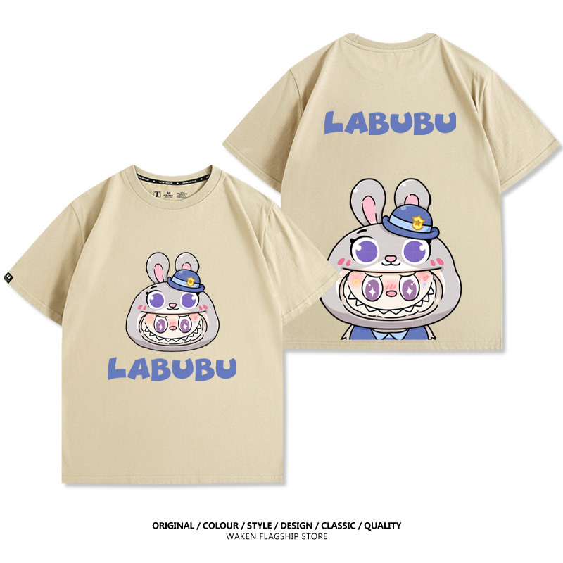 LabubuX瘋狂動物城 印花短袖T恤-CASEZONE