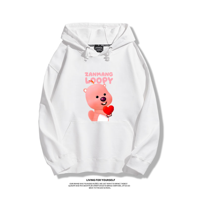 小海狸露比loopy新款 親子情侶男女款連帽衛衣-CASEZONE