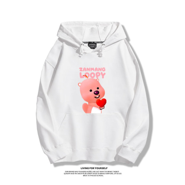 小海狸露比loopy新款 親子情侶男女款連帽衛衣-CASEZONE