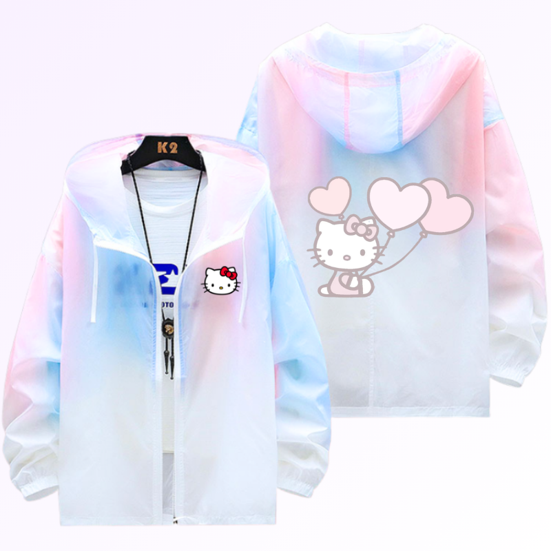 三麗鷗Hello Kitty凱蒂貓 輕薄透氣漸變防曬衣外套