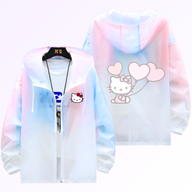 三麗鷗Hello Kitty凱蒂貓 輕薄透氣漸變防曬衣外套