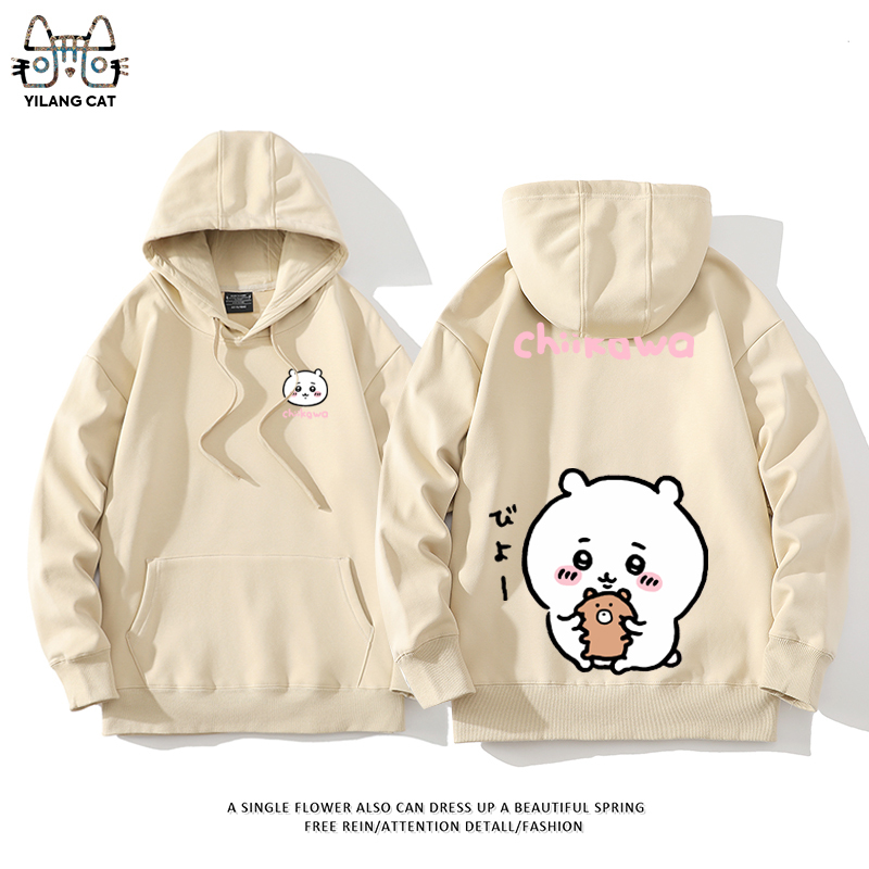 Chiikawa聯名衛衣2025秋冬新款親子情侶裝連帽衛衣