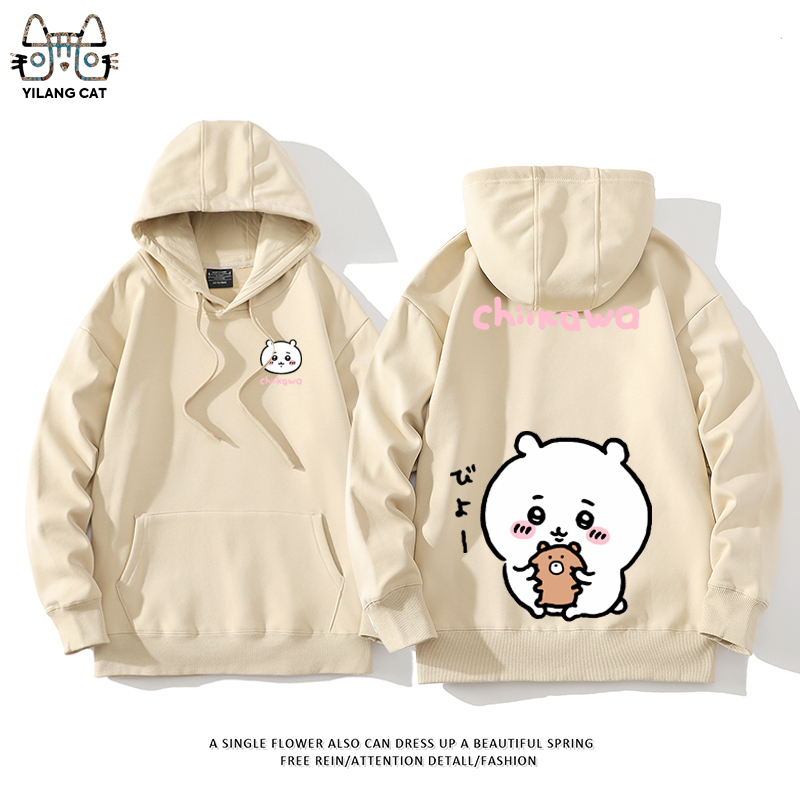 Chiikawa聯名衛衣2025秋冬新款親子情侶裝連帽衛衣