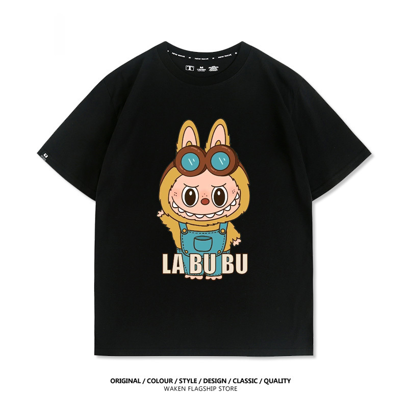 Labubu可愛卡通 印花短袖T恤-CASEZONE