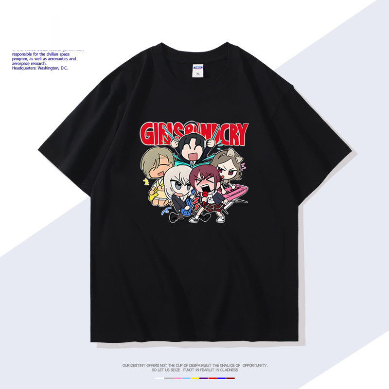 GIRLS BAND CRY哭泣少女樂隊井芹仁菜 安和昴同款印花短袖T恤-CASEZONE