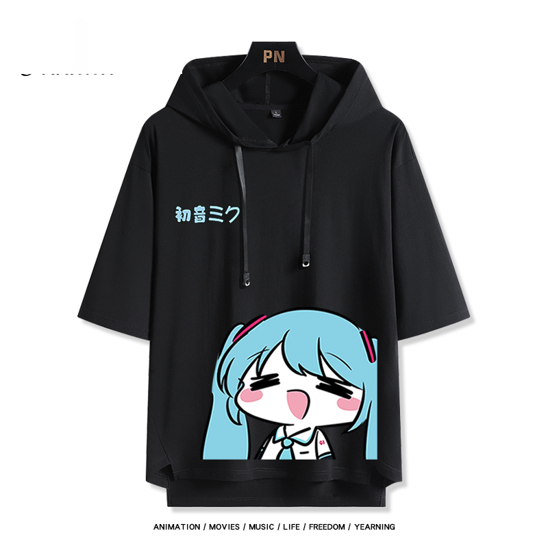 初音未來 Miku&Teto 連帽短袖T恤