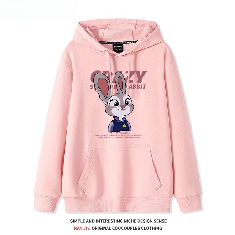 瘋狂動物城朱迪尼克 聯名衛衣2025秋冬新款 親子情侶裝連帽衛衣