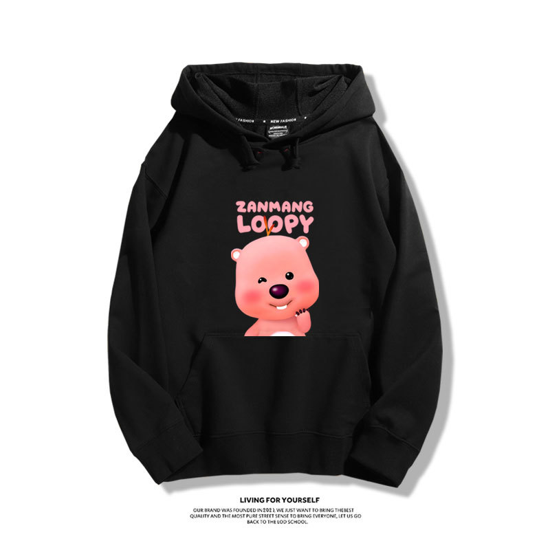 小海狸露比loopy新款 親子情侶男女款連帽衛衣-CASEZONE