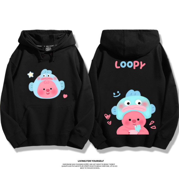 Loopy聯名新款 親子情侶男女款連帽衛衣-CASEZONE