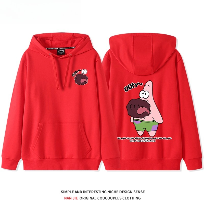海綿寶寶 聯名衛衣2025秋冬新款親子情侶裝連帽衛衣