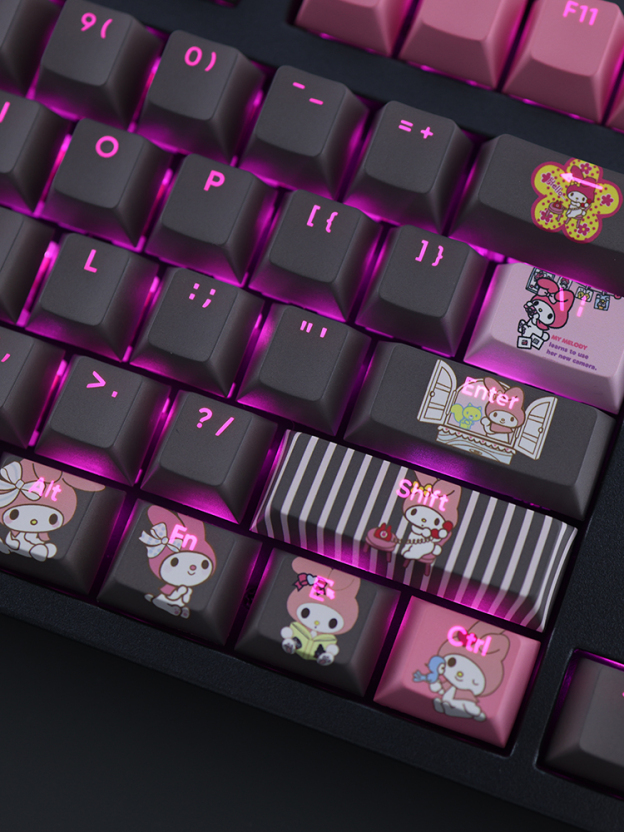 Melody美樂蒂透光RGB108鍵標準配列衛星軸鍵帽-CASEZONE