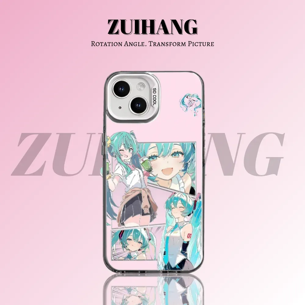 初音未來彩銀防摔手機殼-CASEZONE