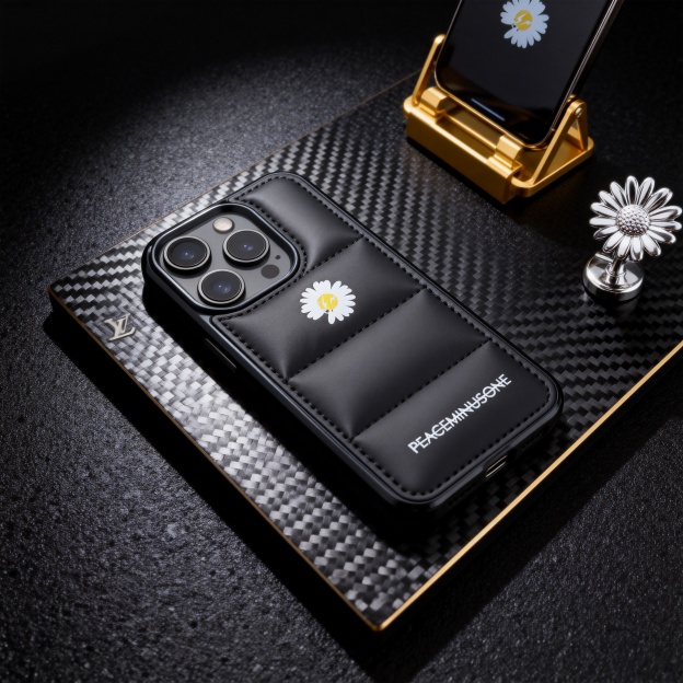 潮牌權志龍雛菊羽絨服手機殼