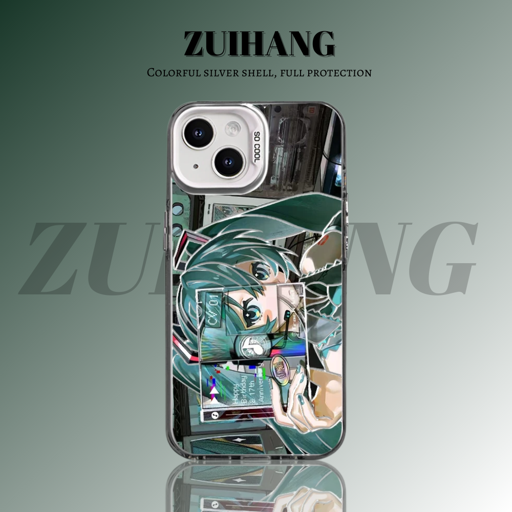 初音未來彩銀防摔手機殼-CASEZONE