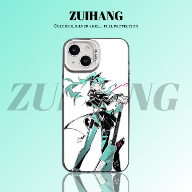 初音未來彩銀防摔手機殼-CASEZONE