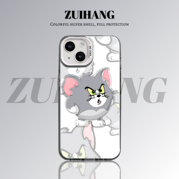 可愛卡通彩銀線條漸變防摔手機殼-CASEZONE