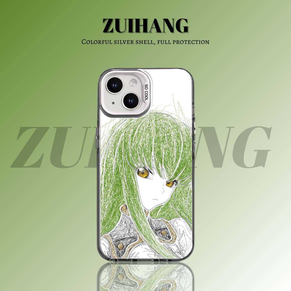 反叛的魯路修 極光/彩銀 漸變綫條防摔手機殼-CASEZONE