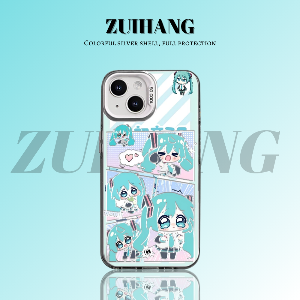 初音未來彩銀防摔手機殼-CASEZONE