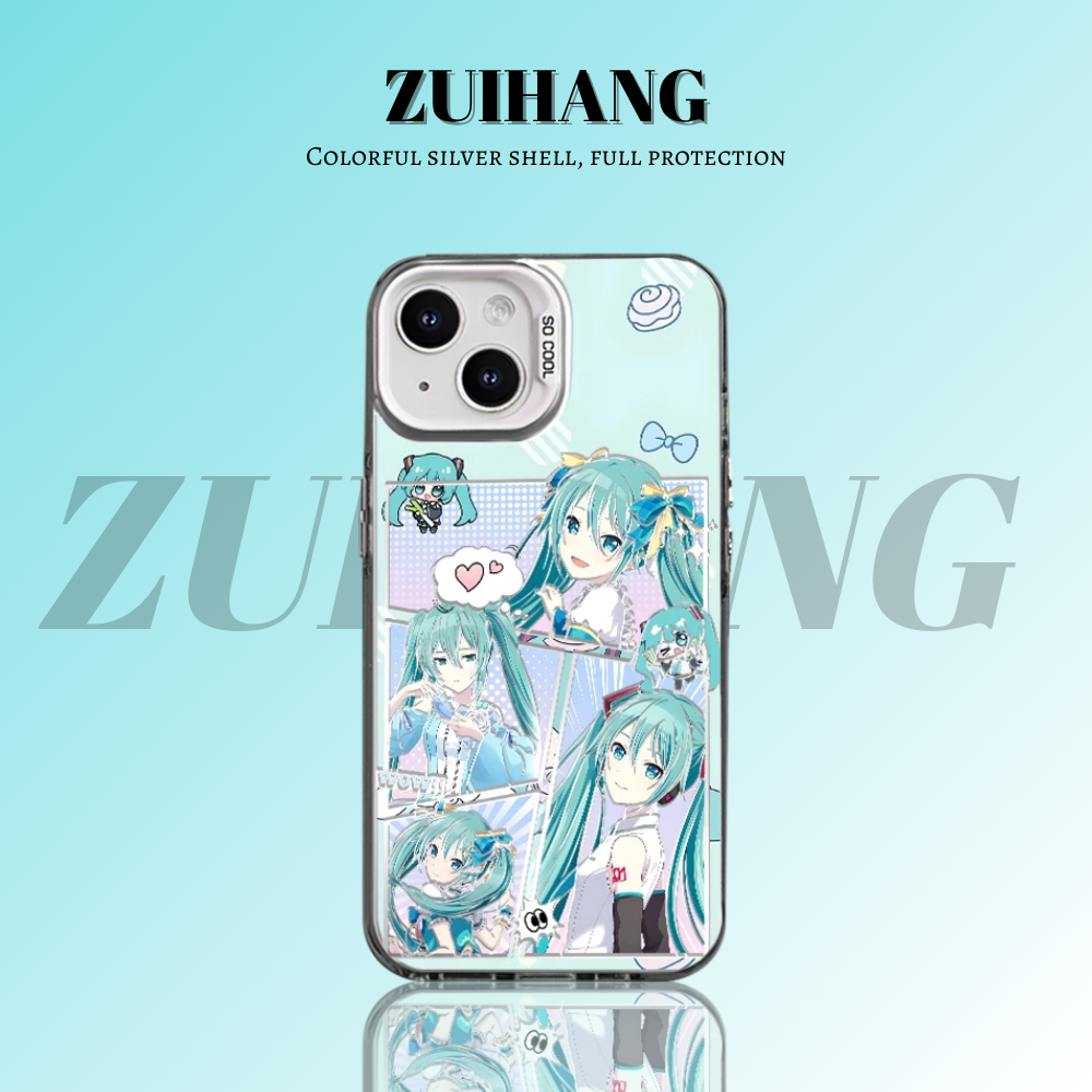 初音未來彩銀防摔手機殼-CASEZONE