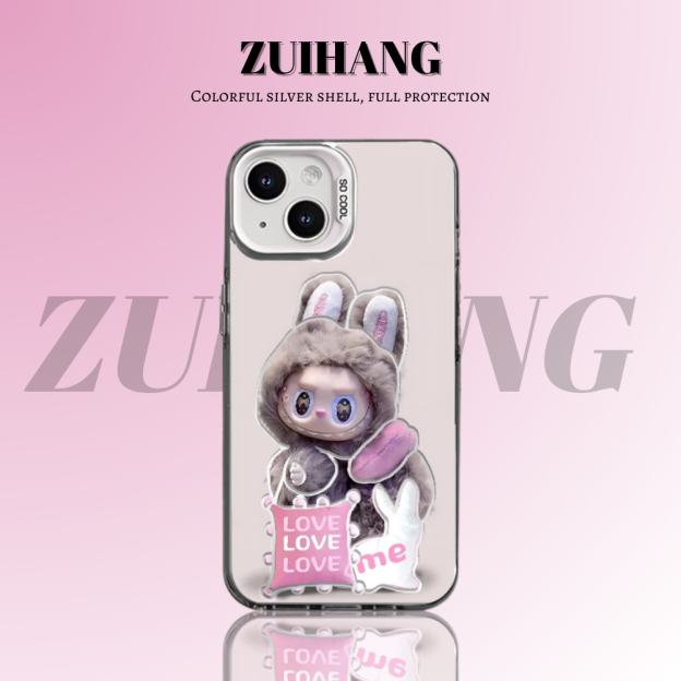 labubu 彩銀防摔手機殼-CASEZONE