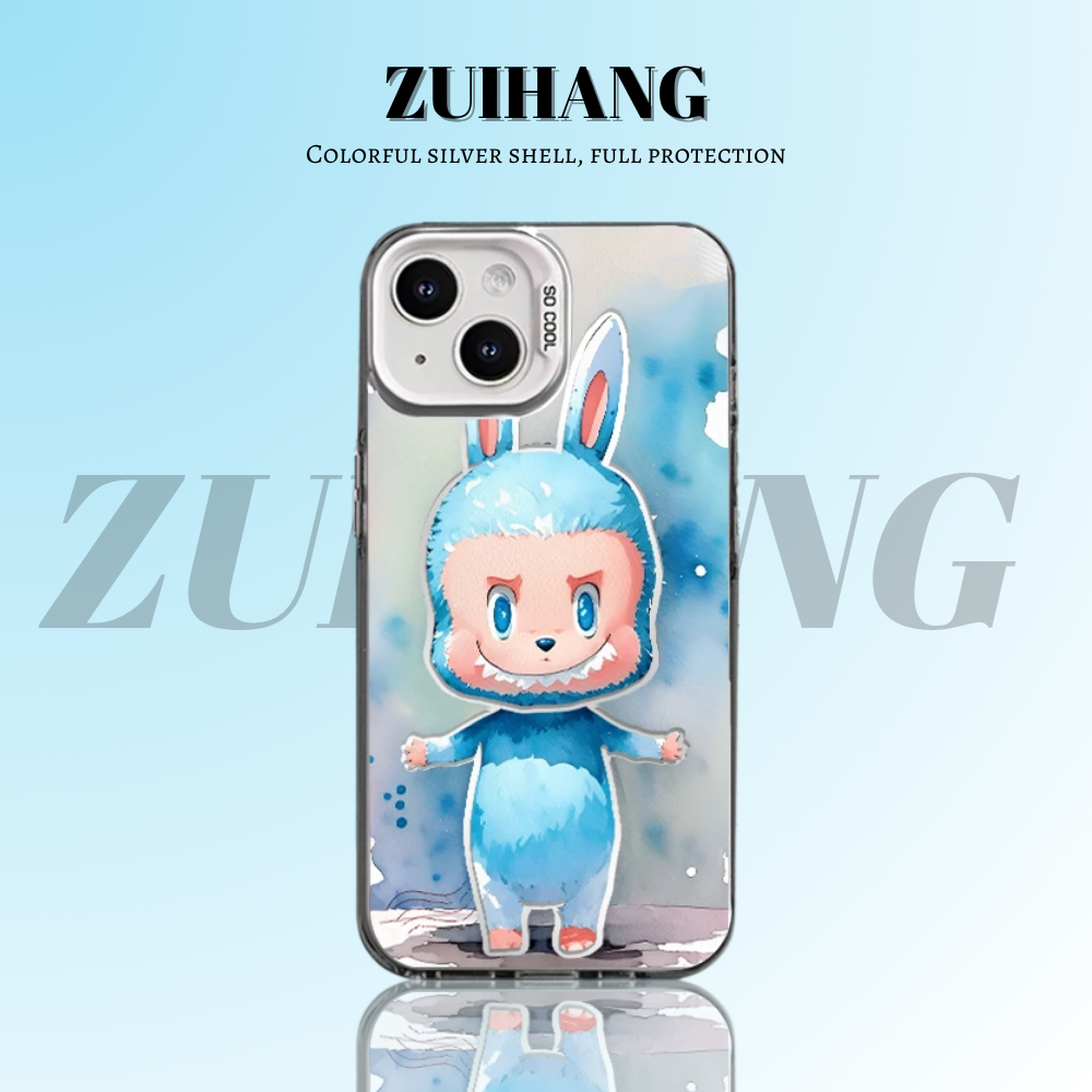 labubu 彩銀防摔手機殼-CASEZONE
