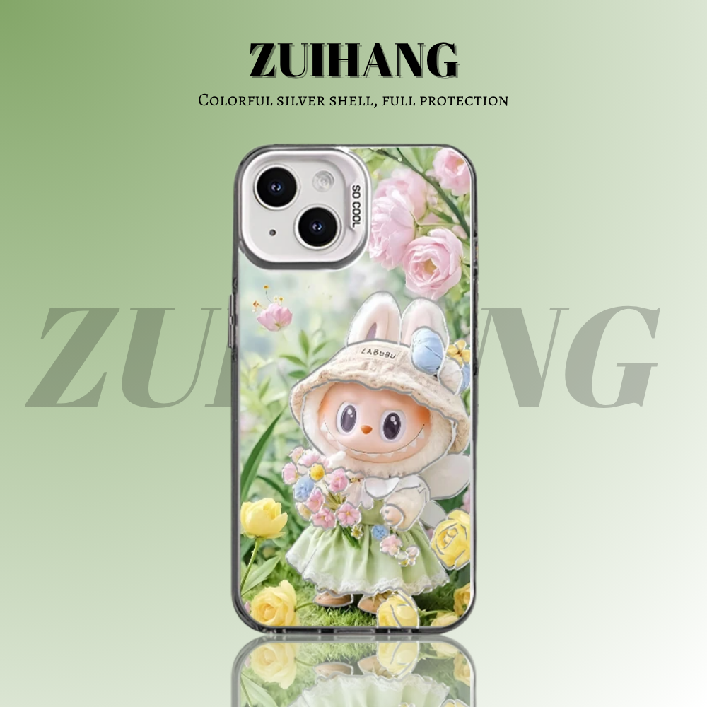 labubu 彩銀防摔手機殼-CASEZONE