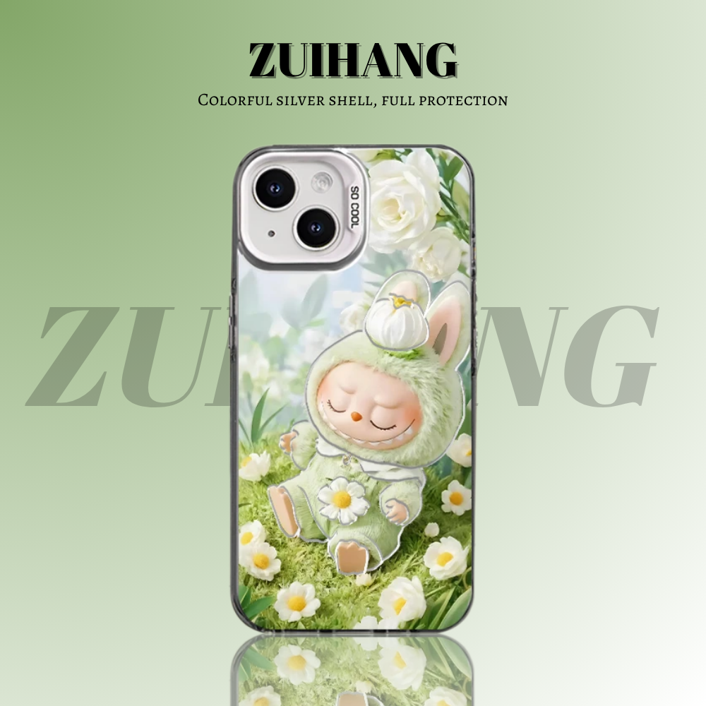 labubu 彩銀防摔手機殼-CASEZONE