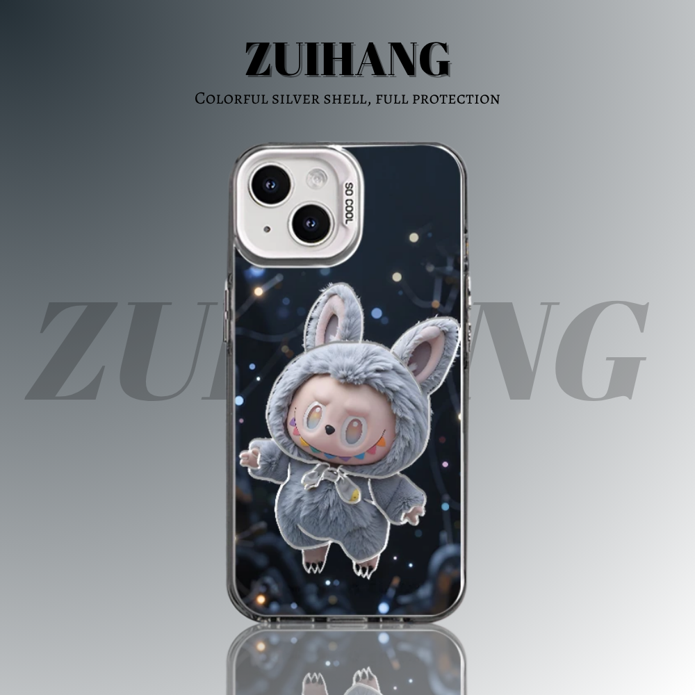 labubu 彩銀防摔手機殼-CASEZONE