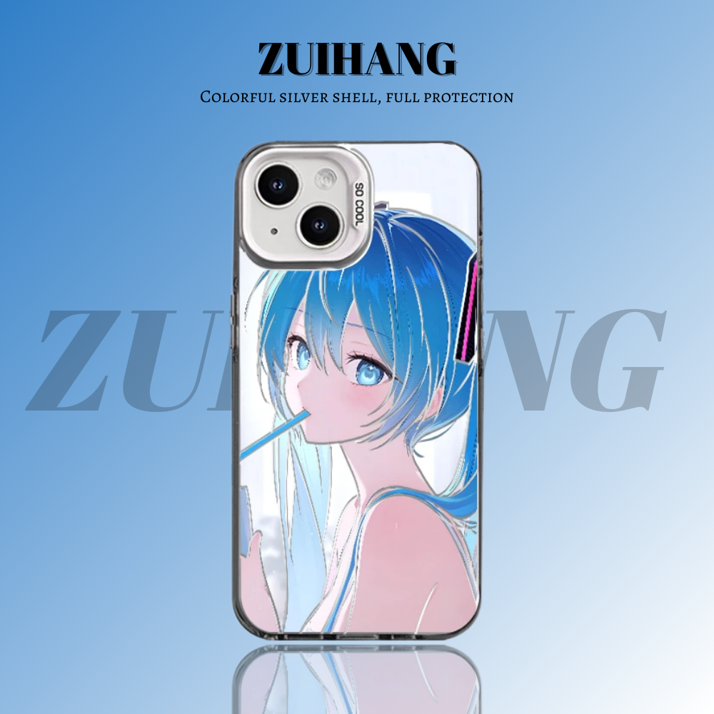 初音未來彩銀防摔手機殼-CASEZONE