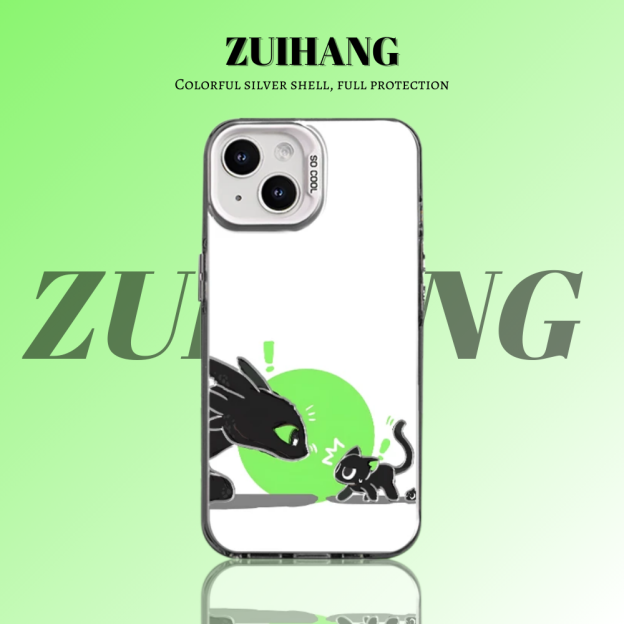 可愛卡通彩銀線條漸變防摔手機殼-CASEZONE