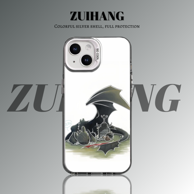 可愛卡通彩銀線條漸變防摔手機殼-CASEZONE