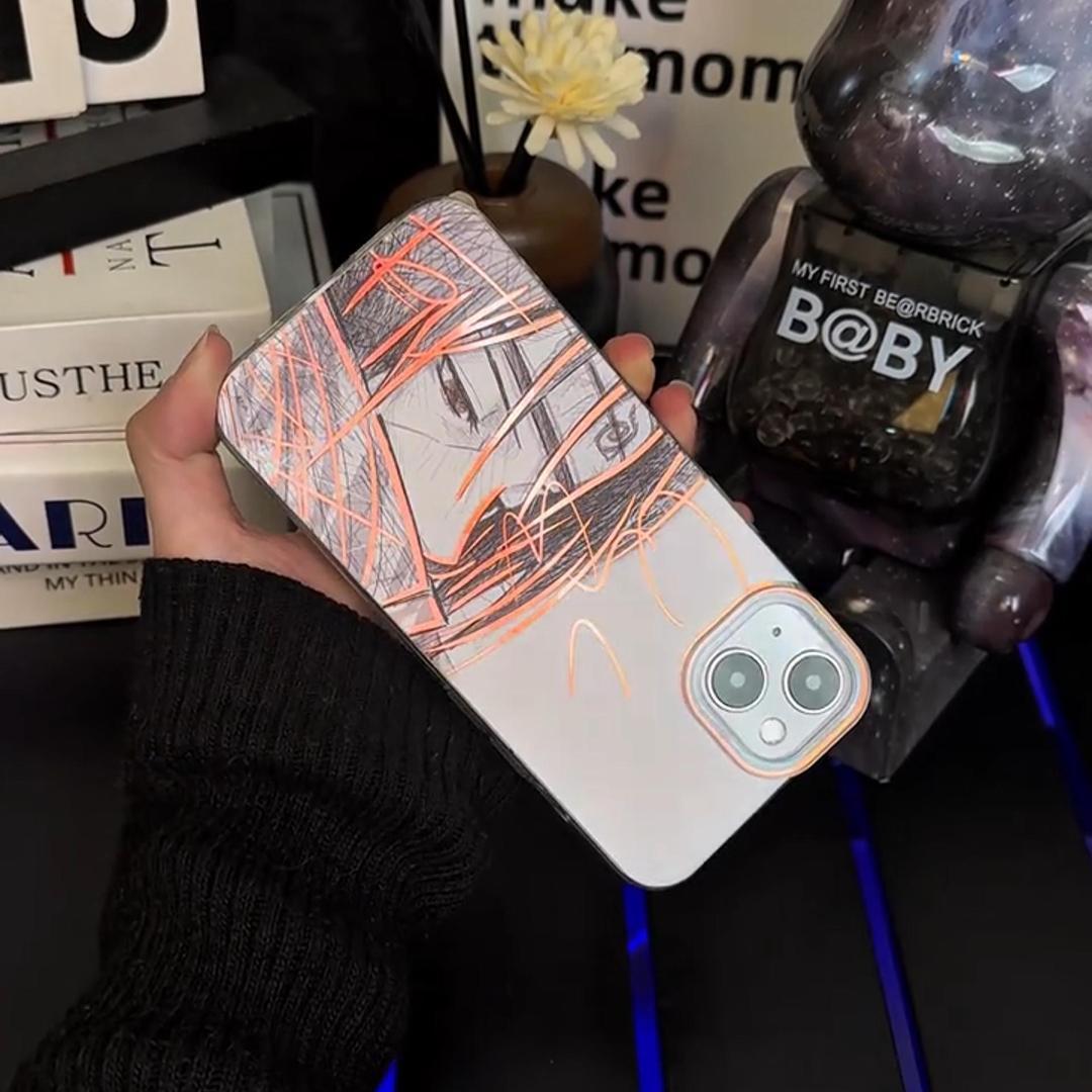 火影忍者極光金漸變手機殼-CASEZONE