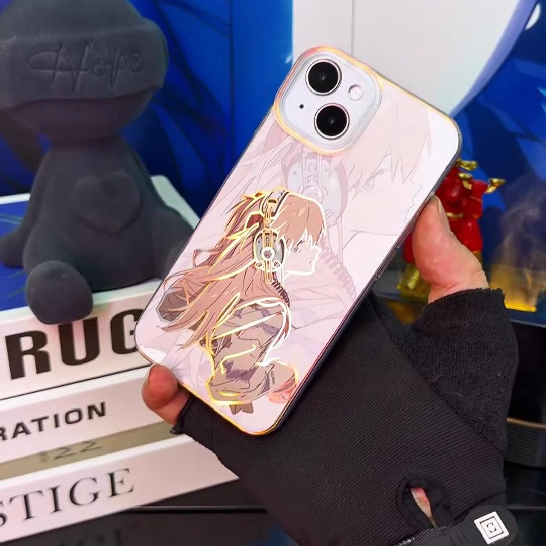 EVA新世紀福音戰士極光金漸變手機殼-CASEZONE