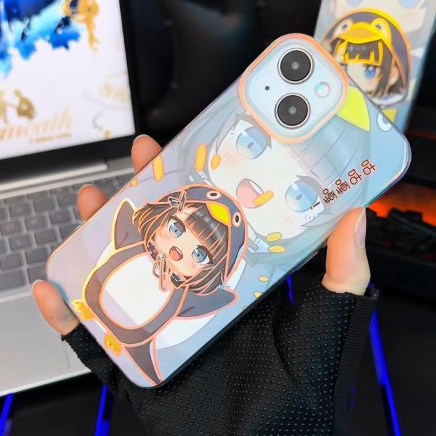 明日方舟極光金漸變手機殼