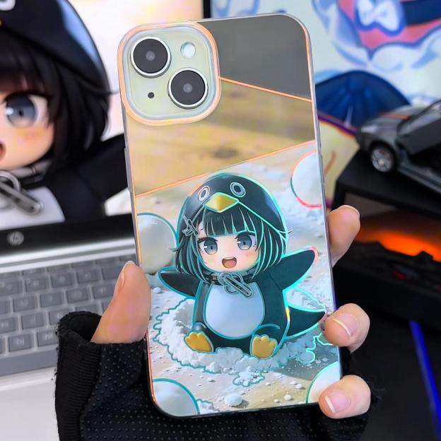 明日方舟極光金漸變手機殼