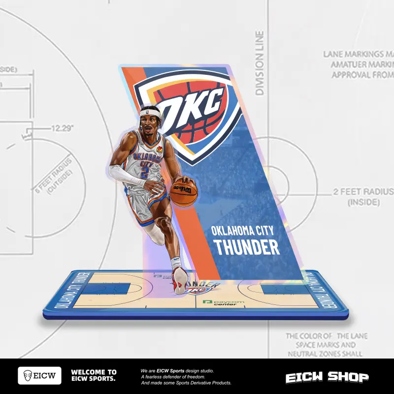 NBA球星主題亞克力炫彩立牌