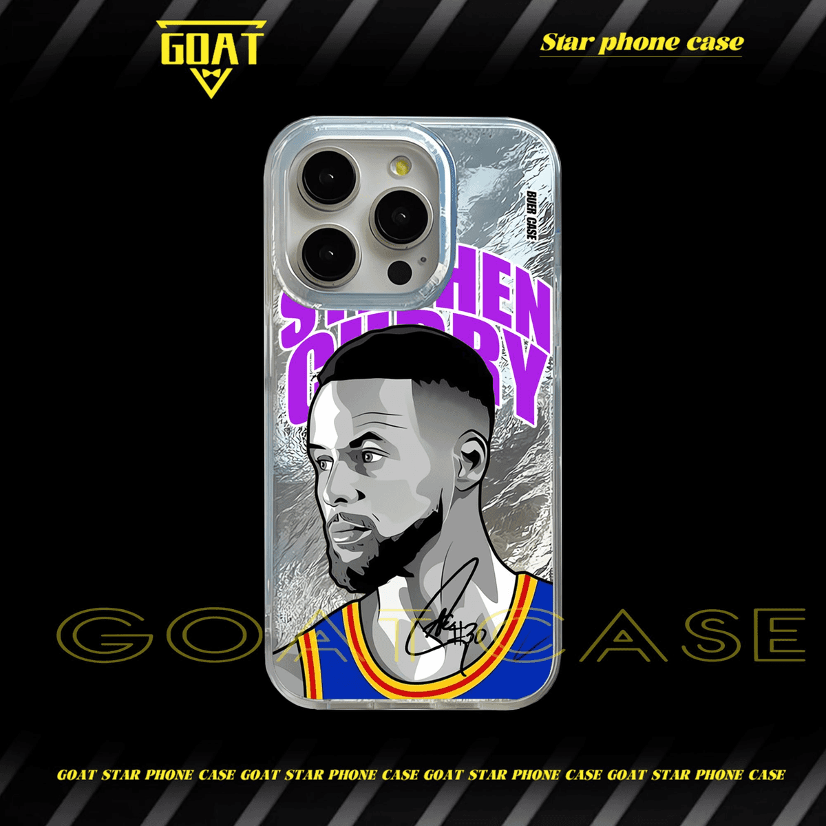 詹姆斯哈登庫里｜冰川紋球星手機殼-CASEZONE