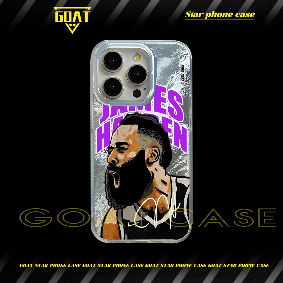 詹姆斯哈登庫里｜冰川紋球星手機殼-CASEZONE