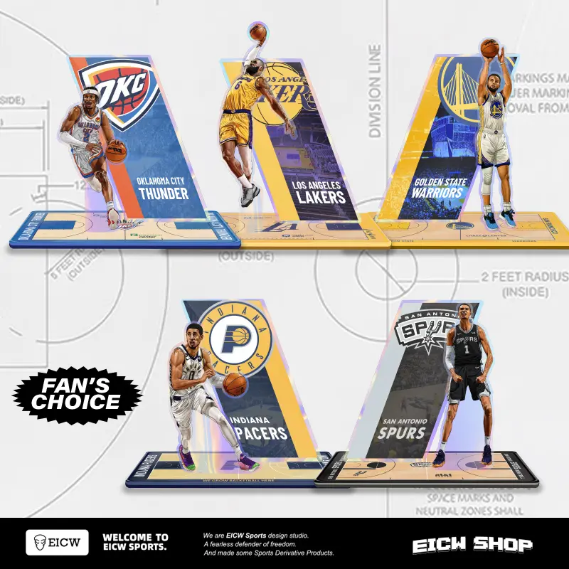 NBA球星主題亞克力炫彩立牌