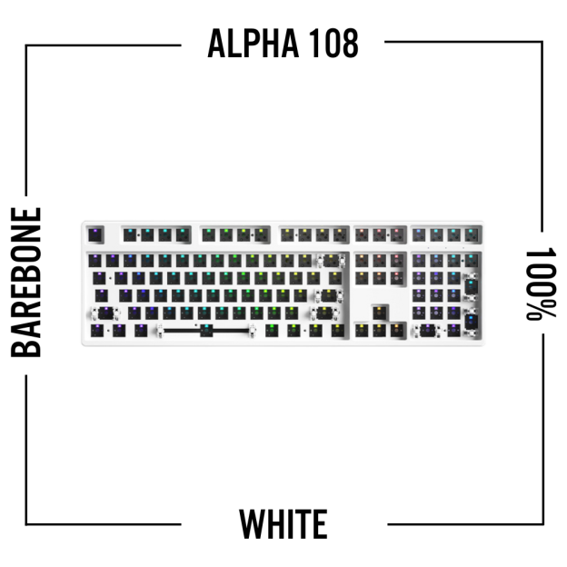 Alpha 108 - 100% 無線機械式鍵盤準系統套件-CASEZONE
