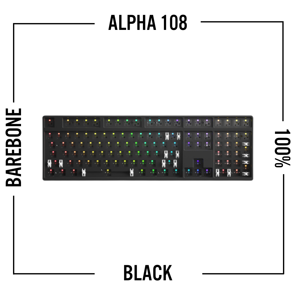 Alpha 108 - 100% 無線機械式鍵盤準系統套件-CASEZONE