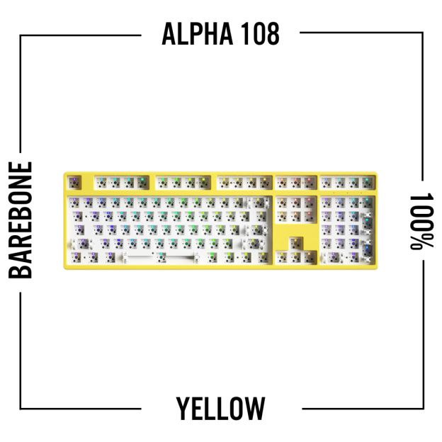 Alpha 108 - 100% 無線機械式鍵盤準系統套件-CASEZONE